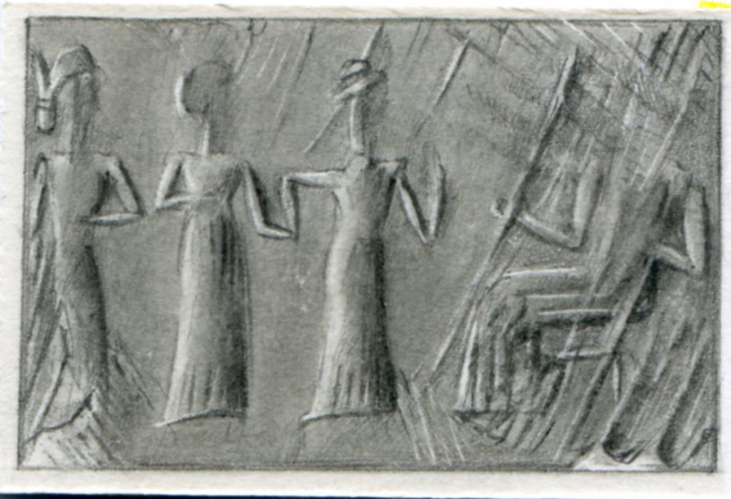Cylinder seal with introduction scenes